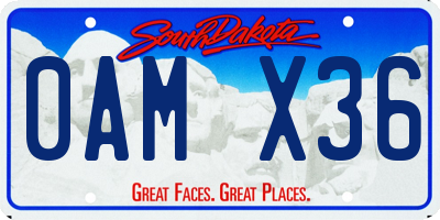 SD license plate 0AMX36