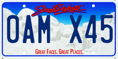 SD license plate 0AMX45