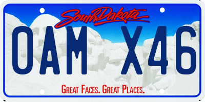 SD license plate 0AMX46