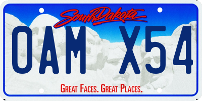 SD license plate 0AMX54