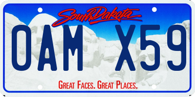 SD license plate 0AMX59