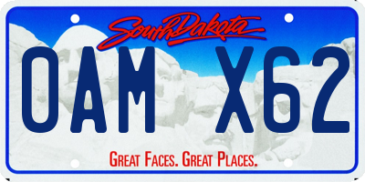 SD license plate 0AMX62