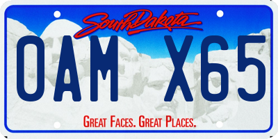 SD license plate 0AMX65