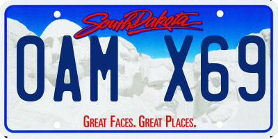 SD license plate 0AMX69