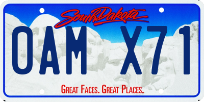 SD license plate 0AMX71