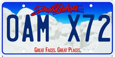 SD license plate 0AMX72