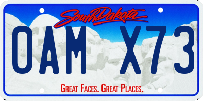 SD license plate 0AMX73