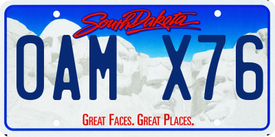 SD license plate 0AMX76