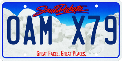 SD license plate 0AMX79