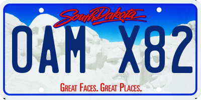 SD license plate 0AMX82