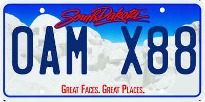 SD license plate 0AMX88