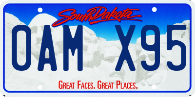 SD license plate 0AMX95