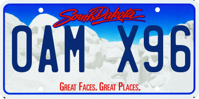 SD license plate 0AMX96