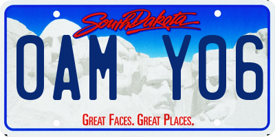 SD license plate 0AMY06