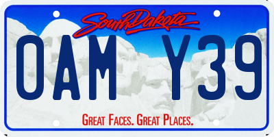 SD license plate 0AMY39