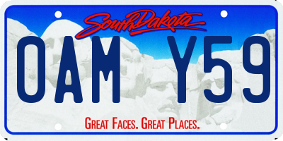 SD license plate 0AMY59