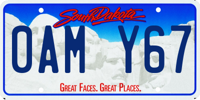 SD license plate 0AMY67