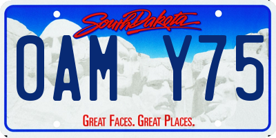 SD license plate 0AMY75