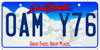 SD license plate 0AMY76