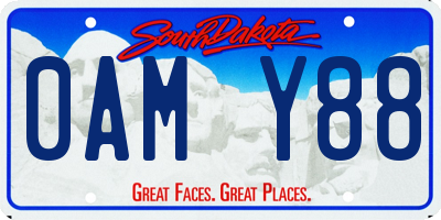 SD license plate 0AMY88