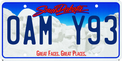 SD license plate 0AMY93