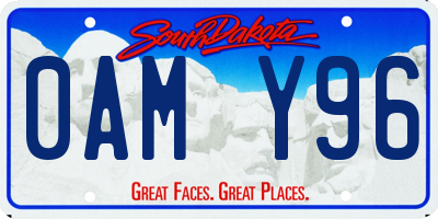 SD license plate 0AMY96