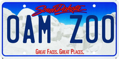 SD license plate 0AMZ00