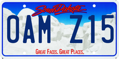 SD license plate 0AMZ15