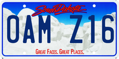 SD license plate 0AMZ16