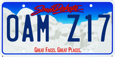 SD license plate 0AMZ17