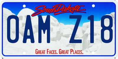SD license plate 0AMZ18