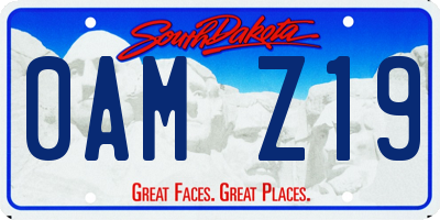 SD license plate 0AMZ19