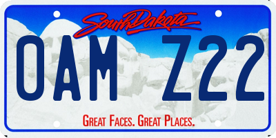SD license plate 0AMZ22