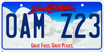 SD license plate 0AMZ23