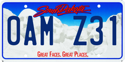 SD license plate 0AMZ31