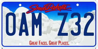 SD license plate 0AMZ32