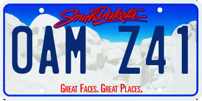 SD license plate 0AMZ41