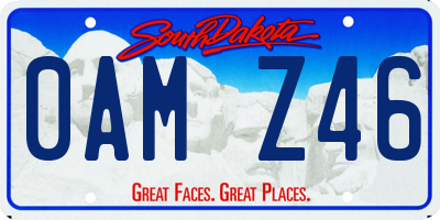 SD license plate 0AMZ46