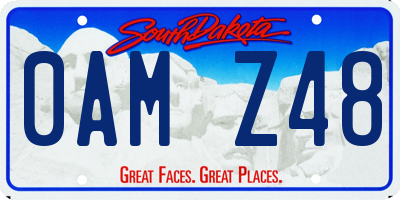 SD license plate 0AMZ48