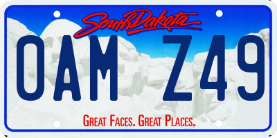 SD license plate 0AMZ49