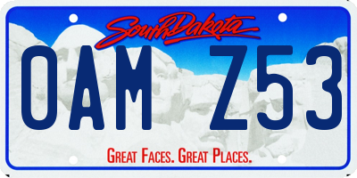 SD license plate 0AMZ53