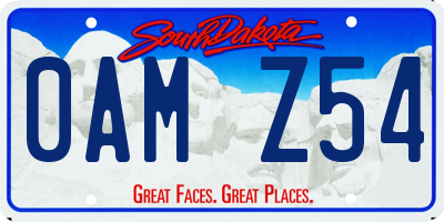 SD license plate 0AMZ54