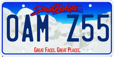 SD license plate 0AMZ55