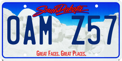 SD license plate 0AMZ57