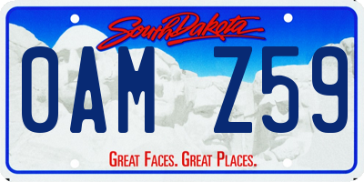 SD license plate 0AMZ59