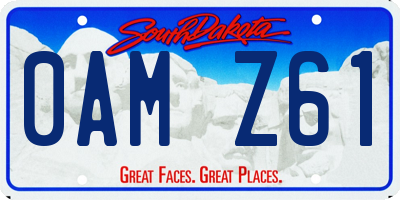 SD license plate 0AMZ61