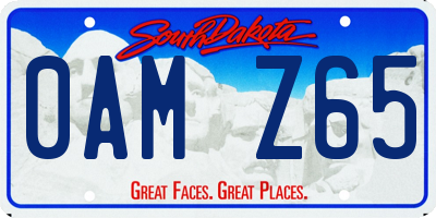 SD license plate 0AMZ65