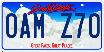 SD license plate 0AMZ70