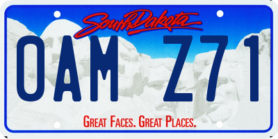SD license plate 0AMZ71