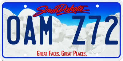 SD license plate 0AMZ72